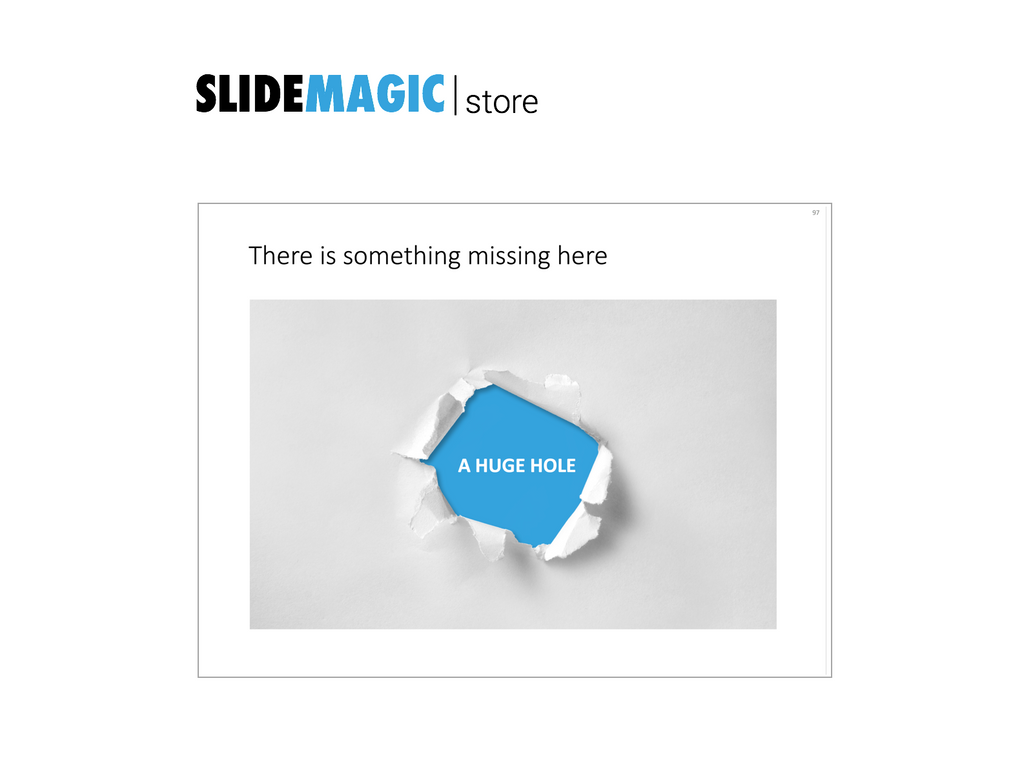 Paper hole in PowerPoint