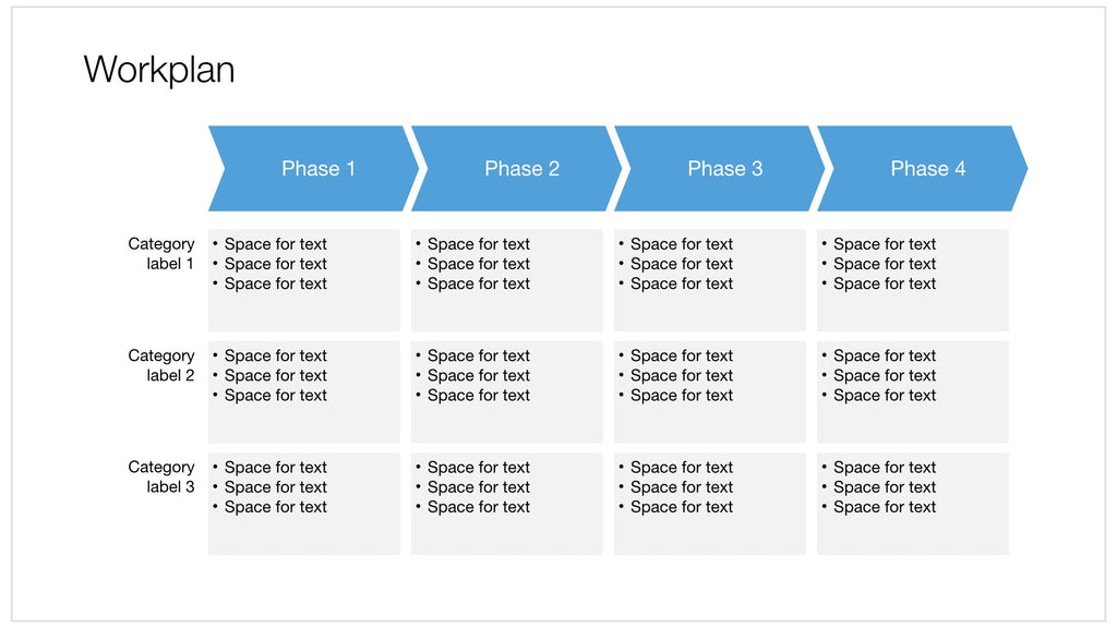 Workplan in Apple Keynote