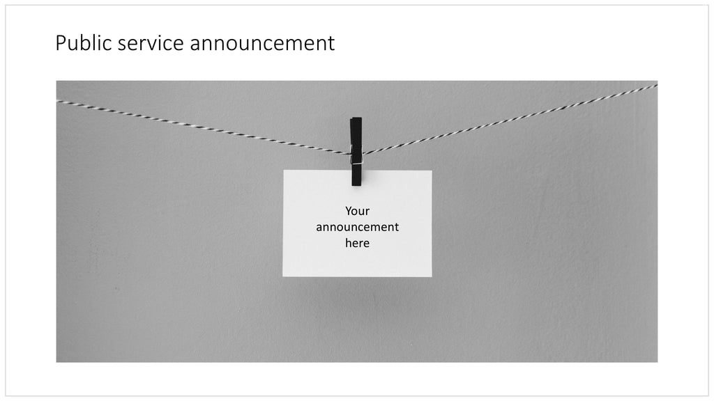 Announcement in PowerPoint