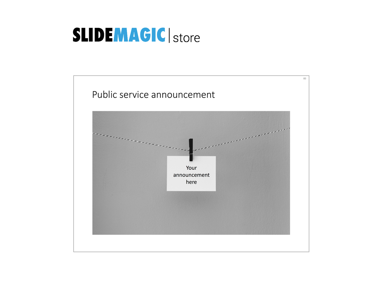 Announcement in PowerPoint