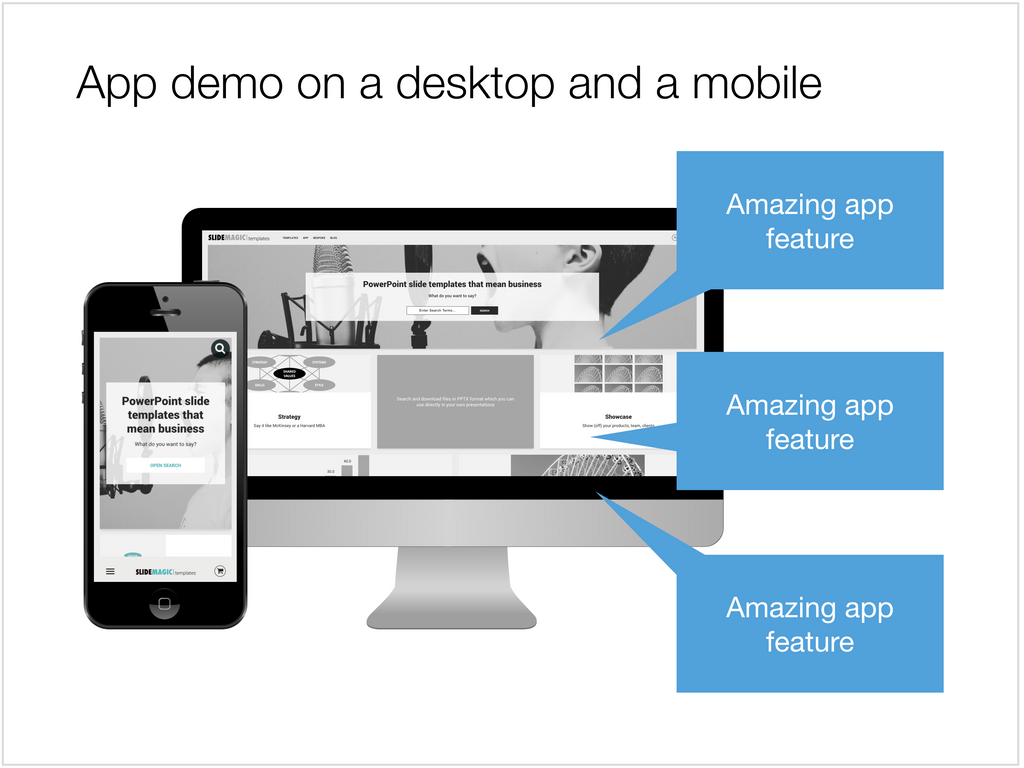 App demo in Apple Keynote