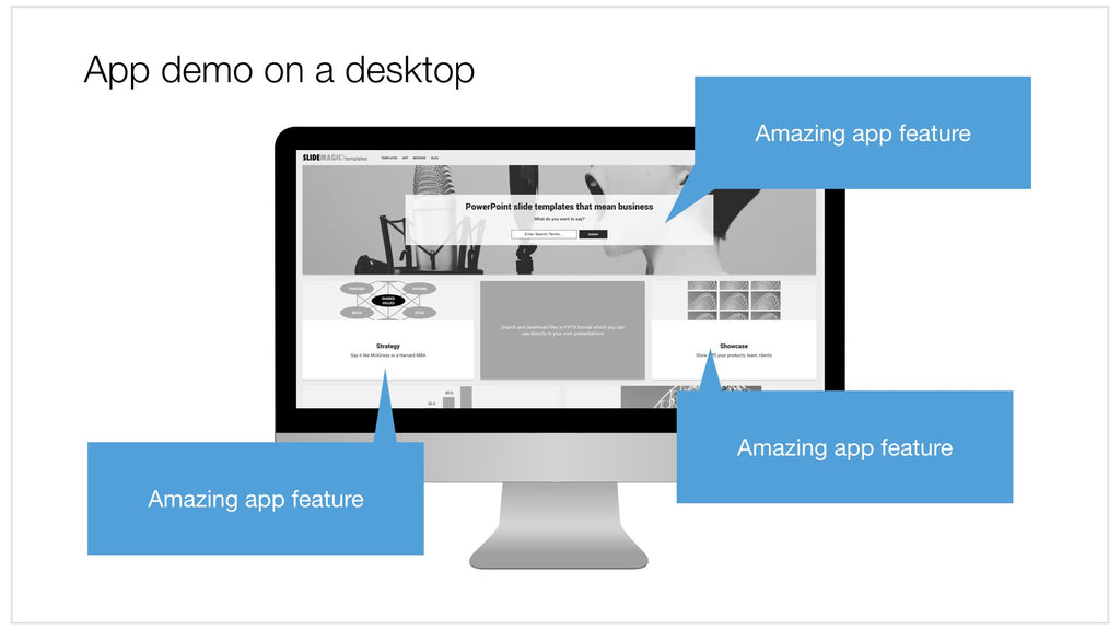 App demo in Apple Keynote