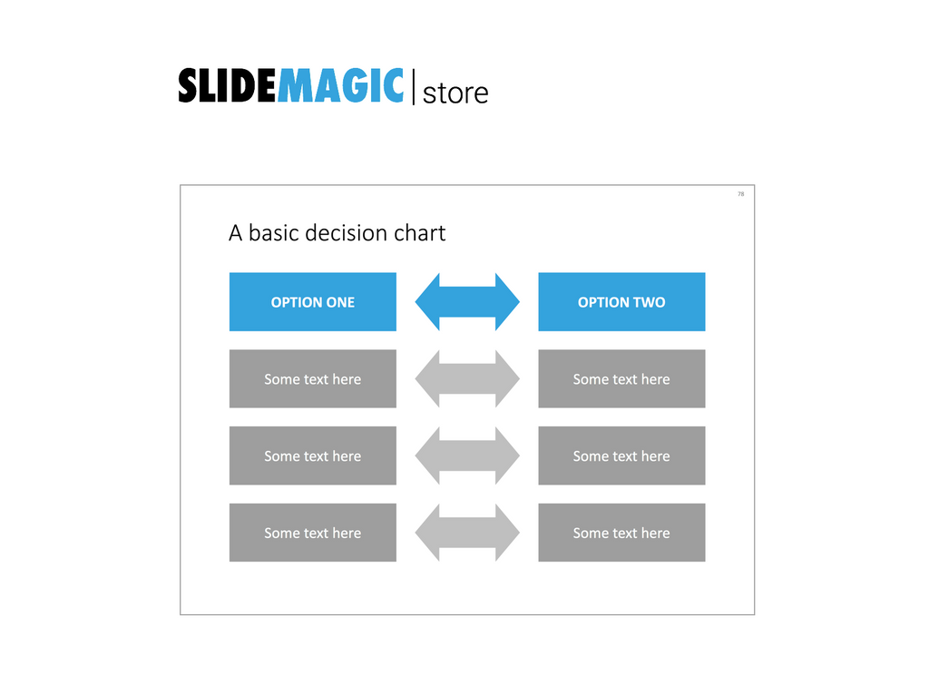 Comparison slide in PowerPoint