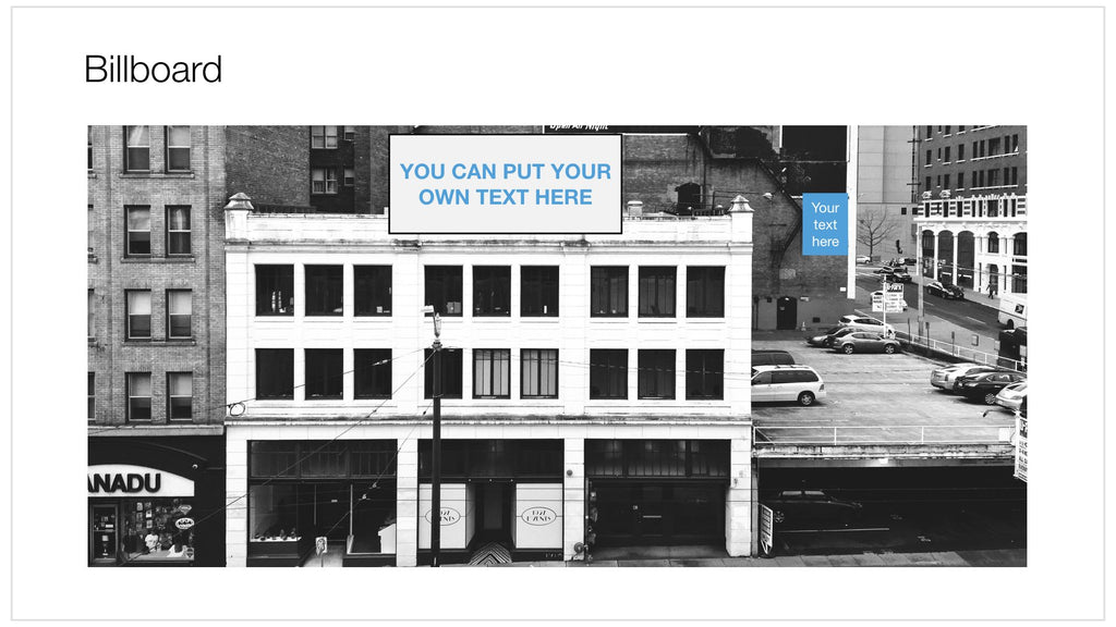 Blank billboard in Apple Keynote