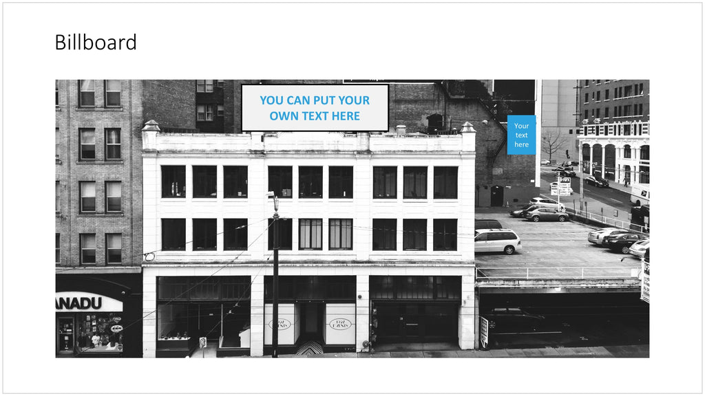 Blank billboard in PowerPoint