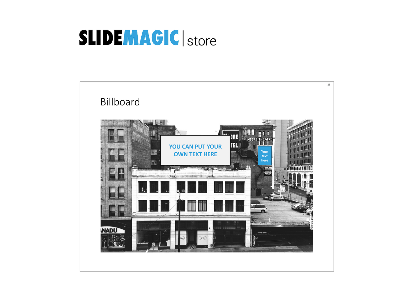 Blank billboard in PowerPoint