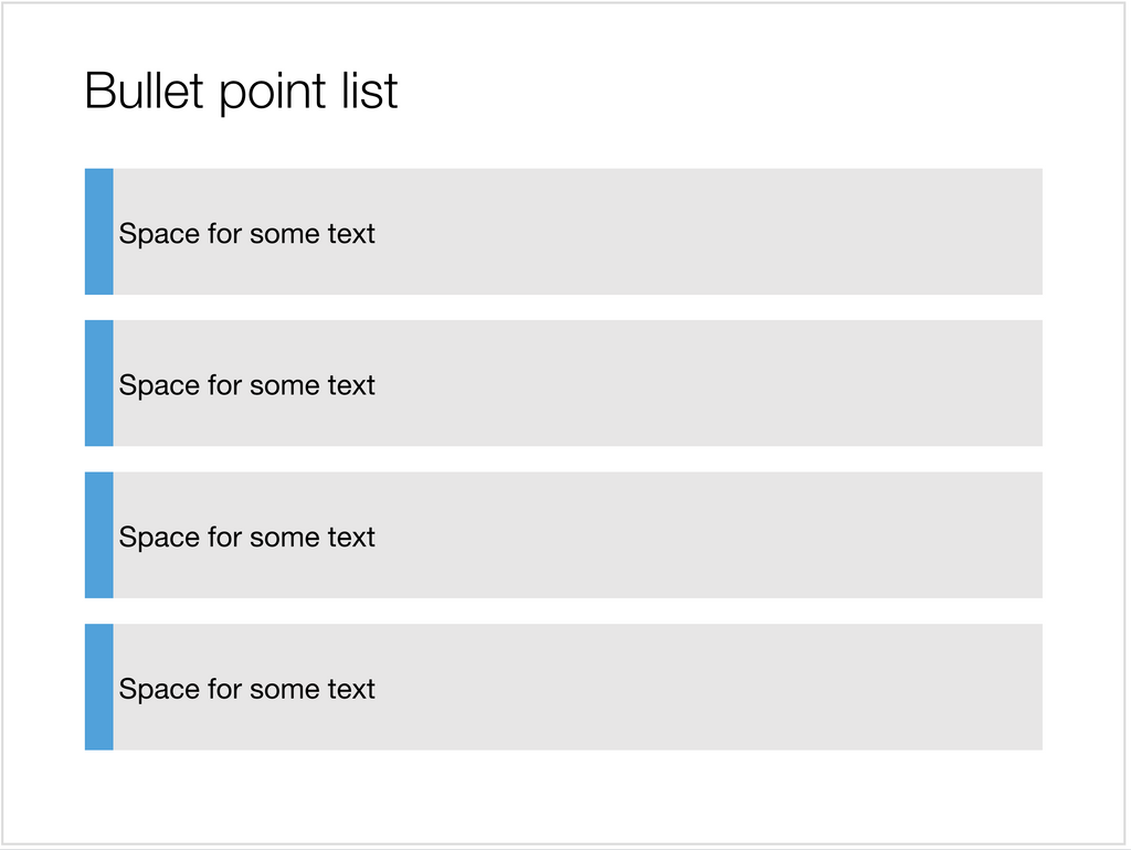 Four bullet points in Apple Keynote