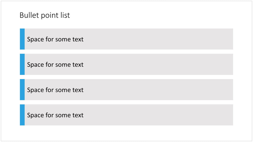 Four bullet points in PowerPoint