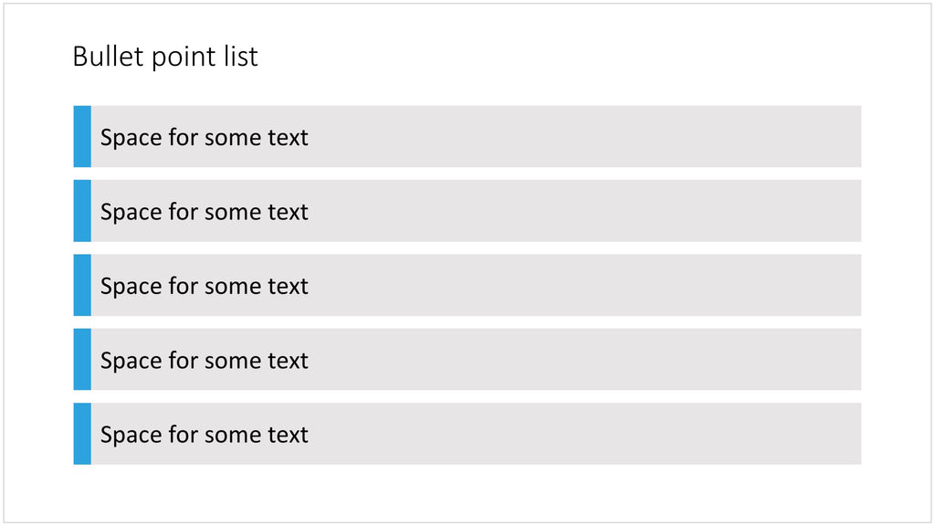 5 bullet points in PowerPoint
