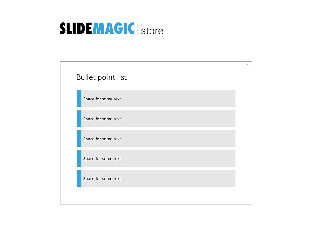 5 bullet points in PowerPoint