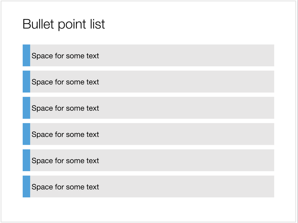 6 bullet points in Apple Keynote