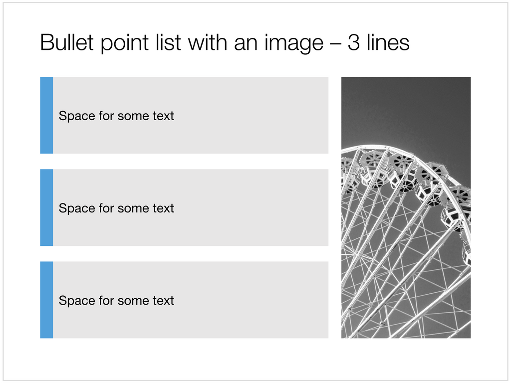 3 bullets in Apple Keynote