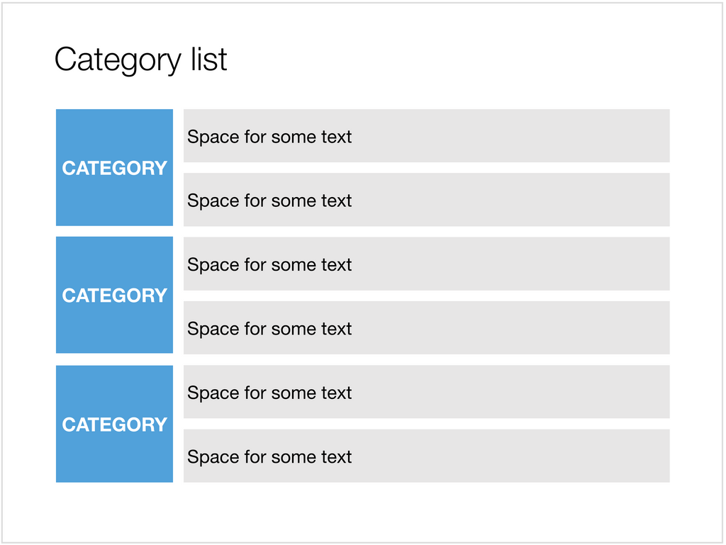 Grouped bullet list in Apple Keynote