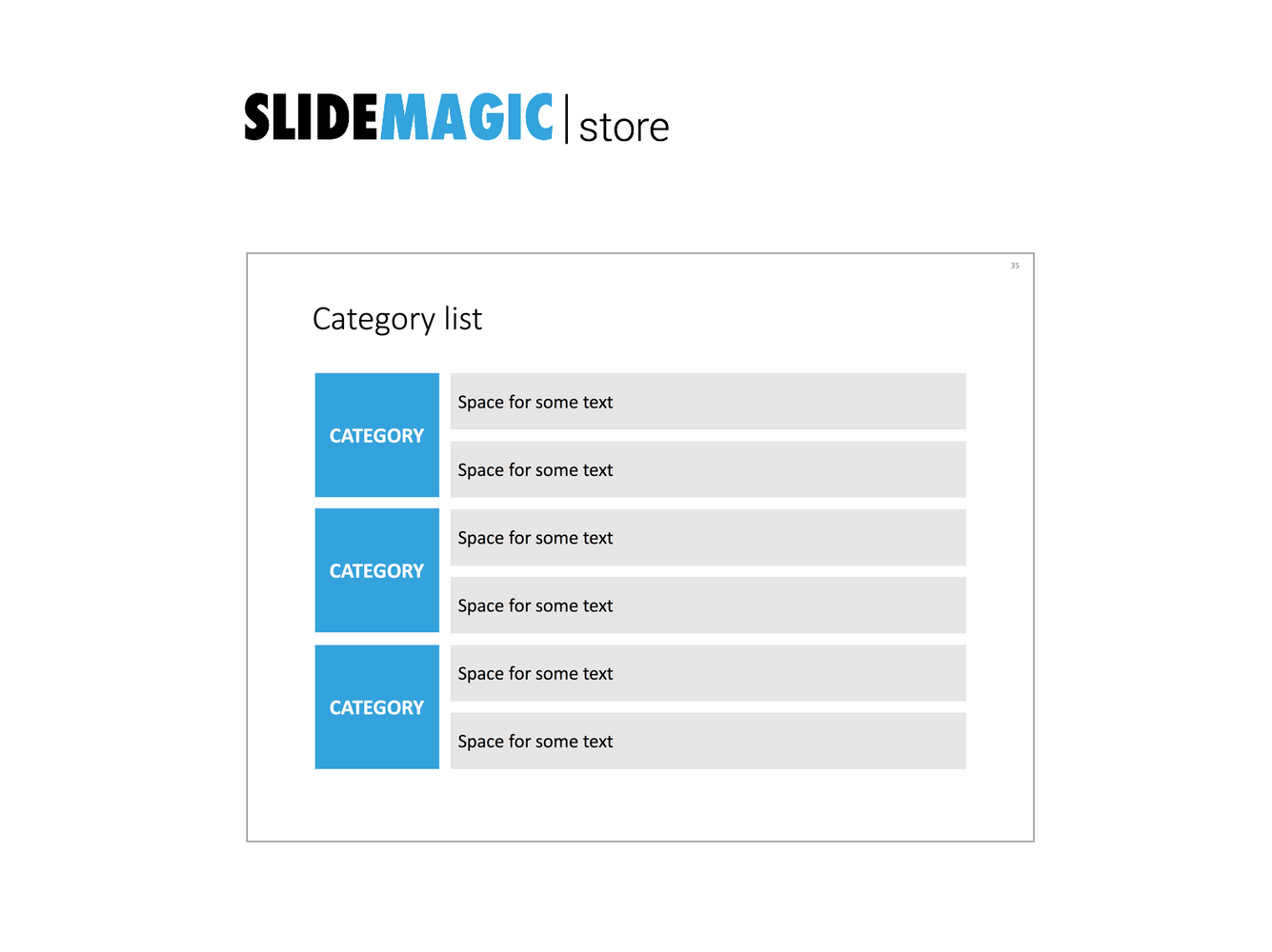 Grouped bullet list in PowerPoint