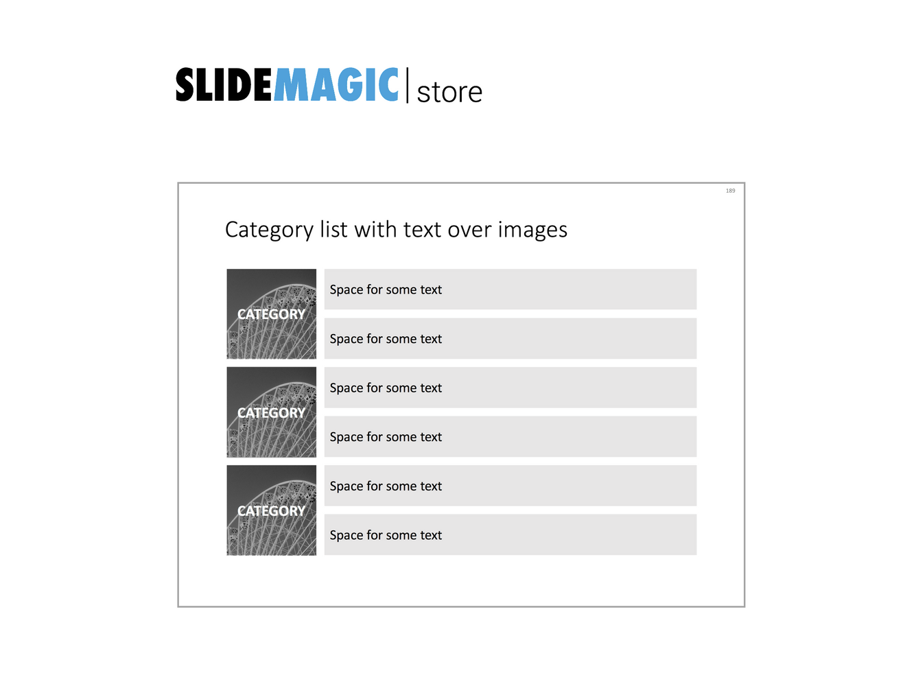 Grouped bullet points with images in PowerPoint