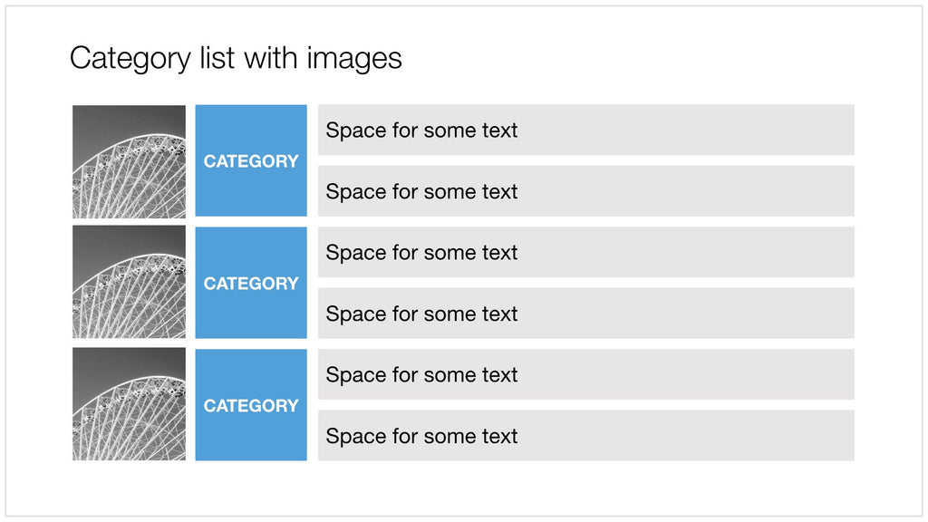 Grouped bullet points with images in Apple Keynote