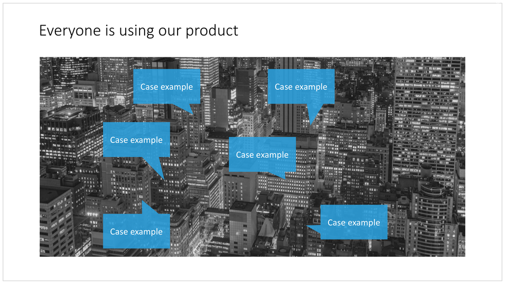 City by night in PowerPoint