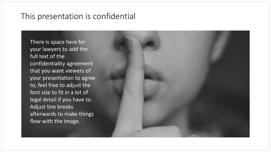 Confidential slide in PowerPoint