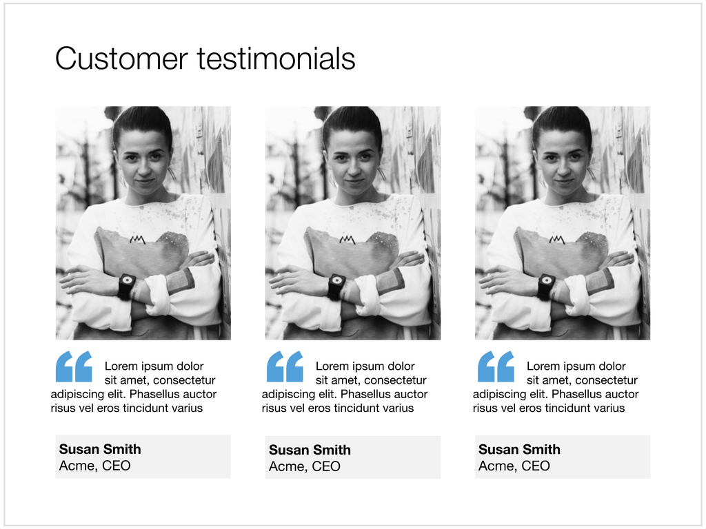 Testimonial in Apple Keynote