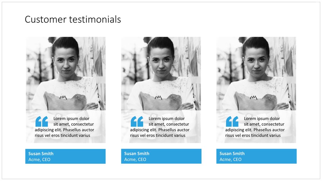 Testimonial in PowerPoint