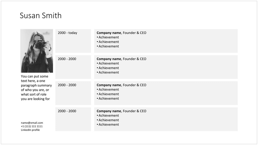 CV in PowerPoint
