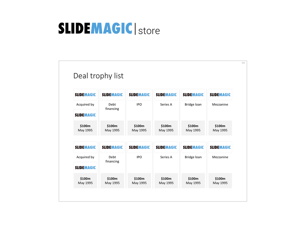 Deal trophy list in PowerPoint