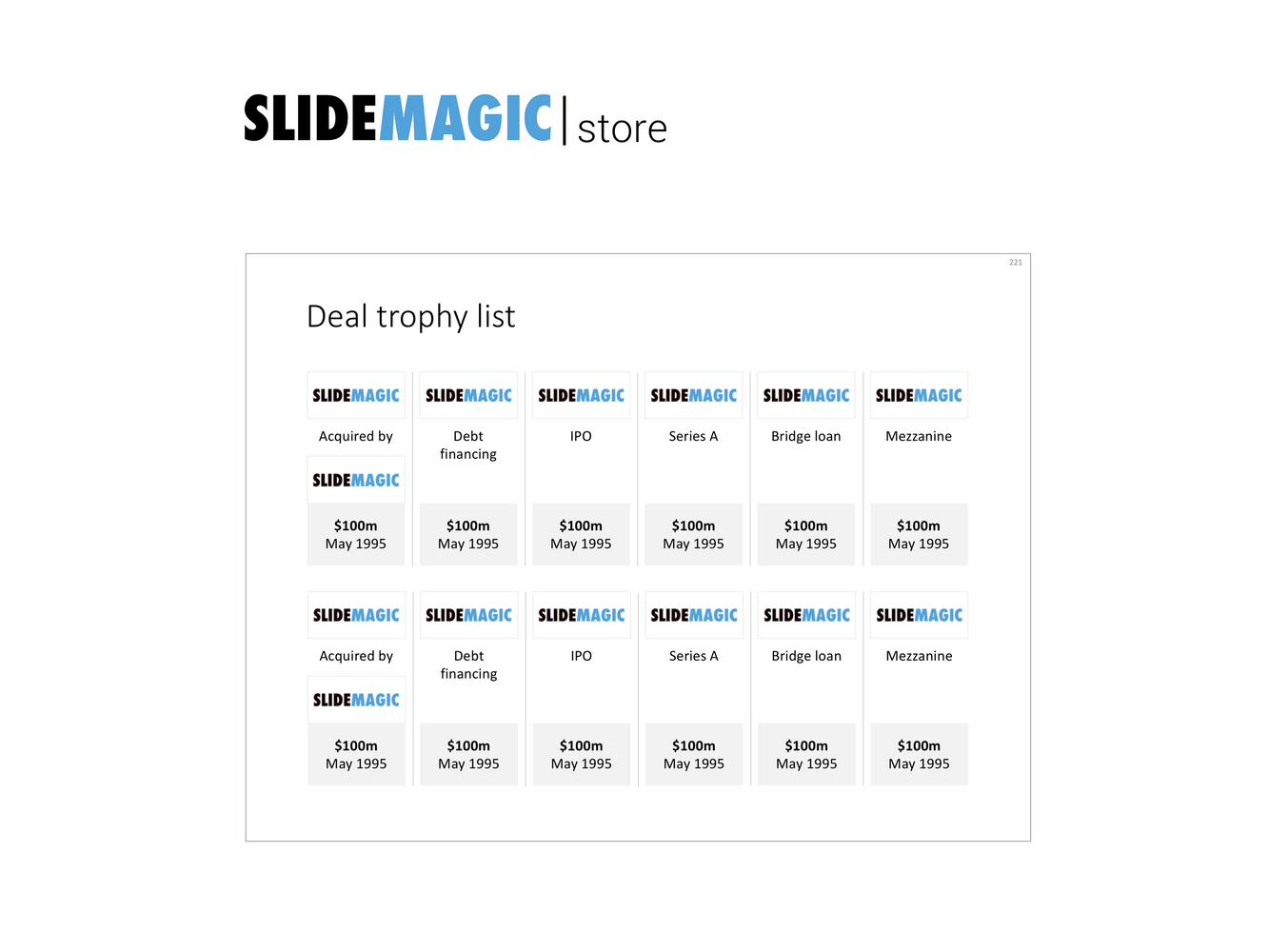Deal trophy list in PowerPoint