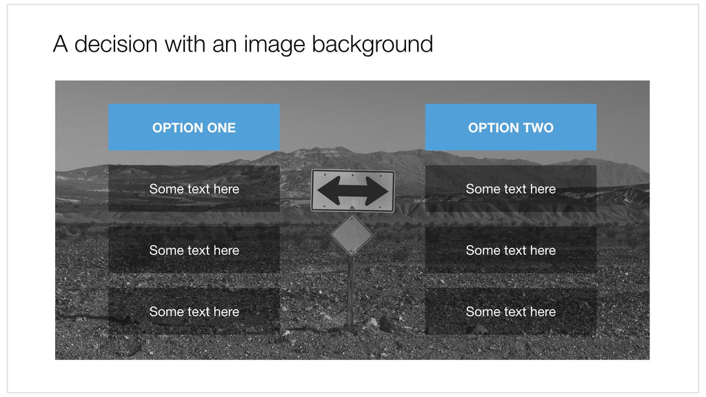 Comparison slide in Apple Keynote