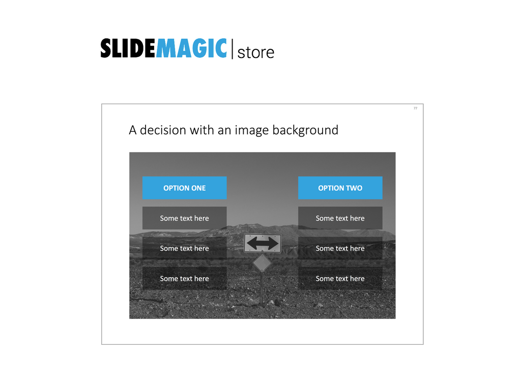 Comparison slide in PowerPoint