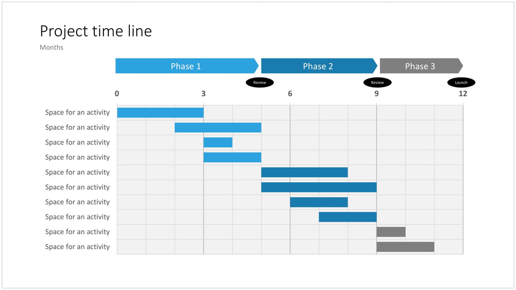 PowerPoint Gantt - 16:9 aspect