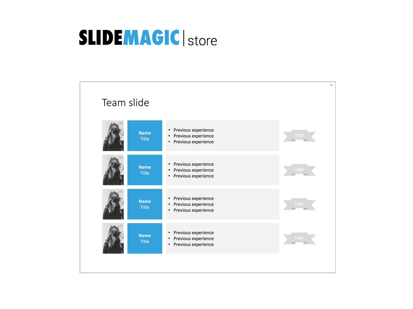 Team slide in PowerPoint