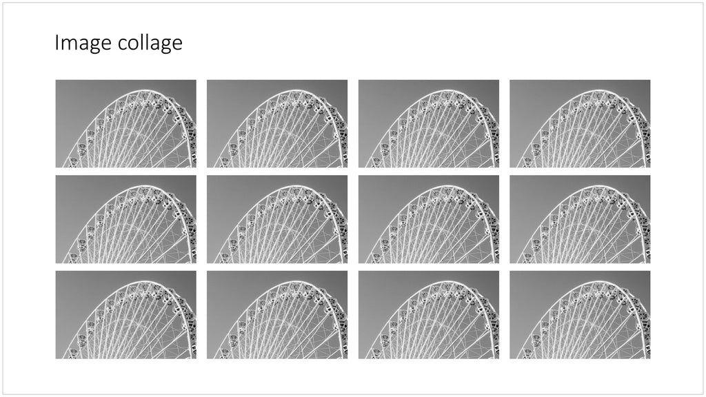 PowerPoint grid with images - 16:9 aspect