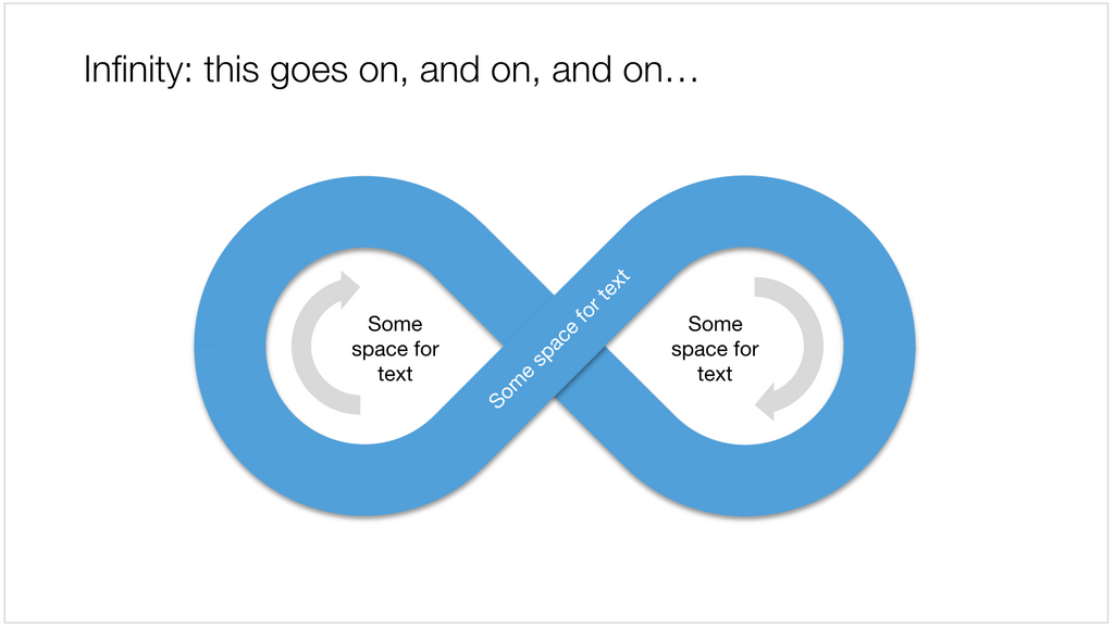 Infinity symbol in Apple Keynote - 16:9 aspect