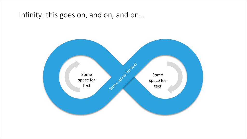 Infinity symbol in PowerPoint - 16:9 aspect