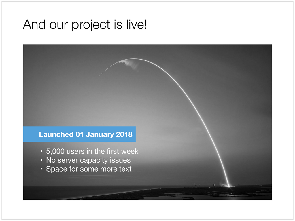 Rocket launch in Apple Keynote