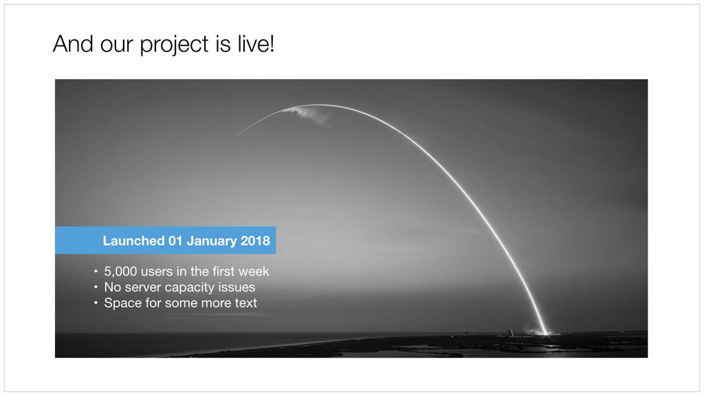 Rocket launch in Apple Keynote