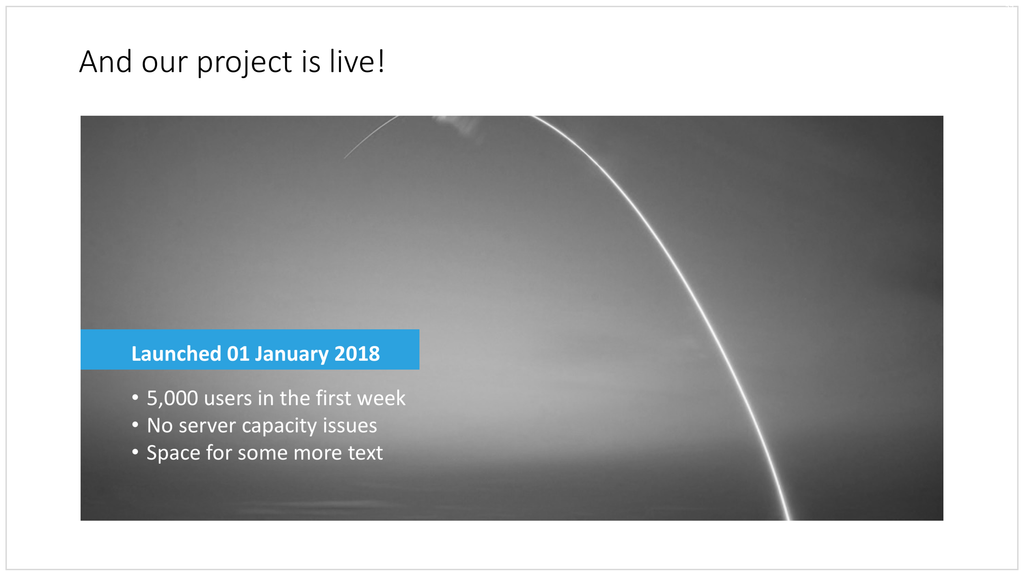 Rocket launch in PowerPoint