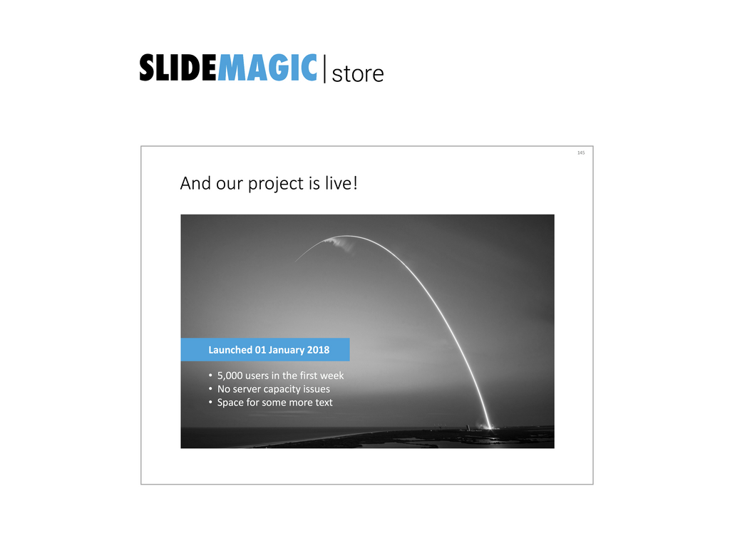 Rocket launch in PowerPoint