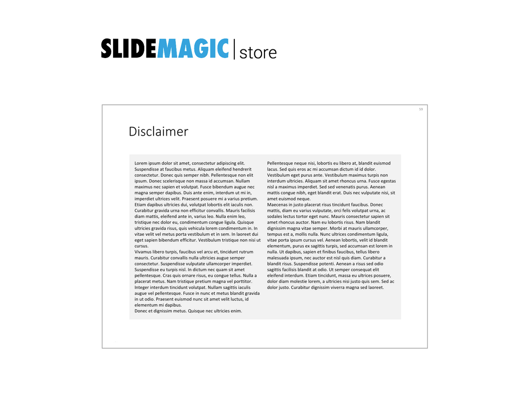 Disclaimer in PowerPoint