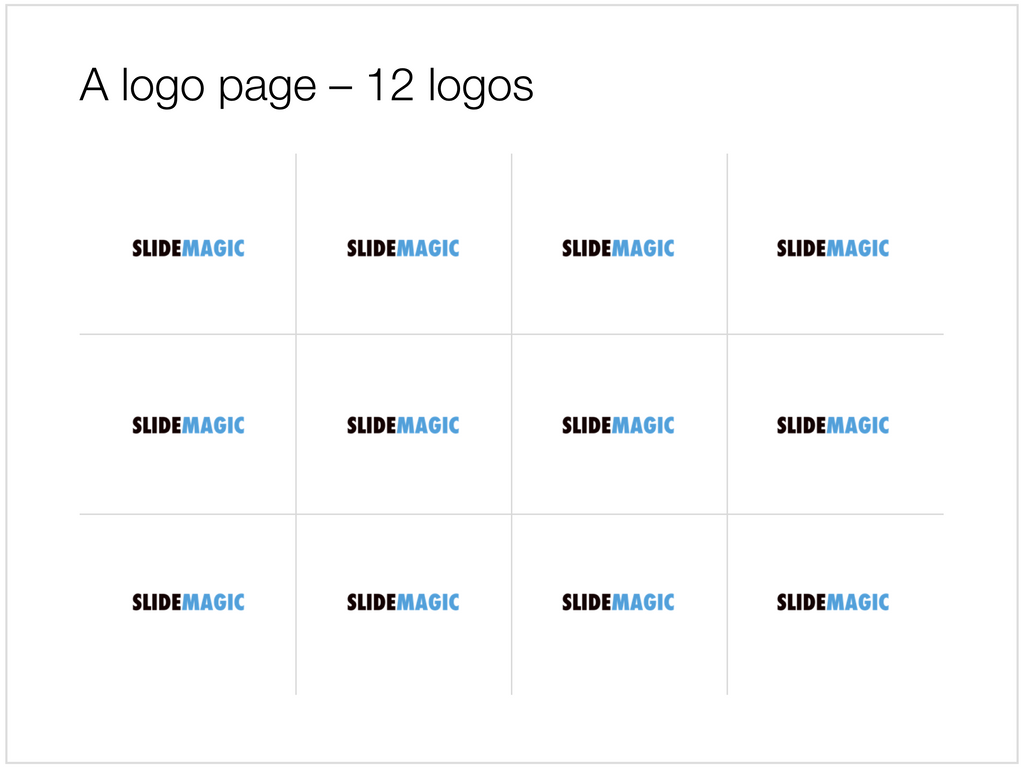 Logo page in Apple Keynote