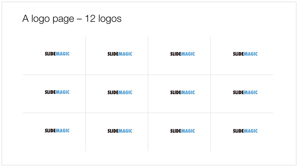 Logo page in Apple Keynote