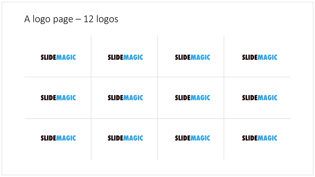 Logo page in PowerPoint