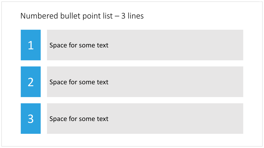 3 numbered bullets in PowerPoint