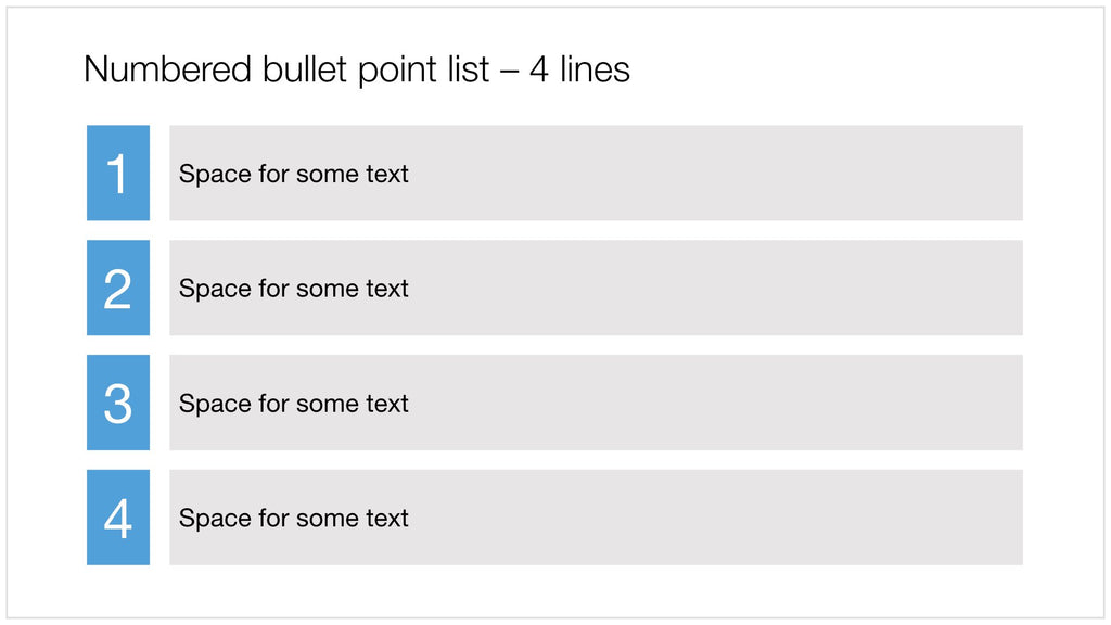 4 numbered bullets in Apple Keynote