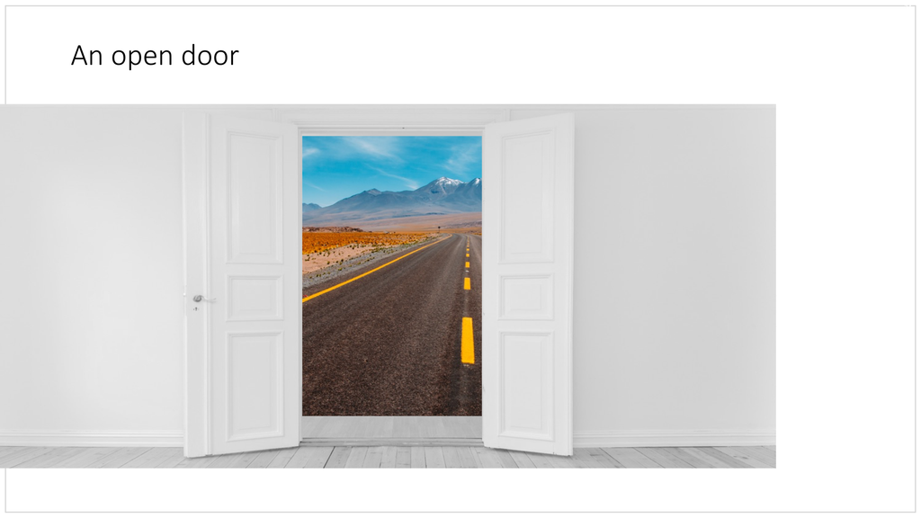 Open door in PowerPoint