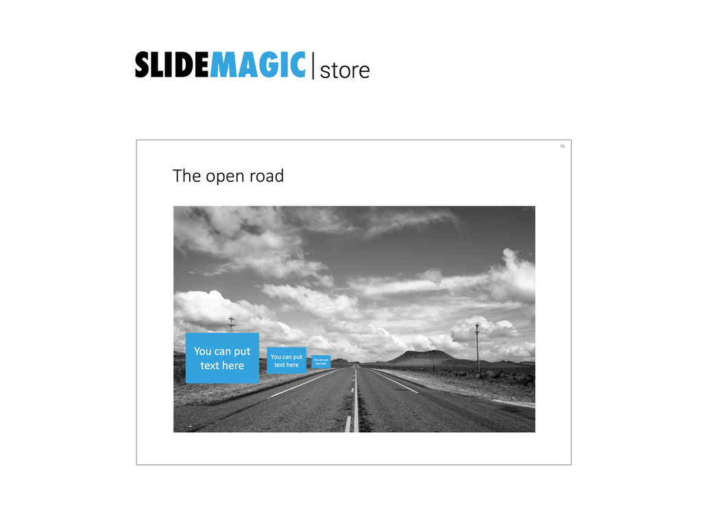 Open road in PowerPoint
