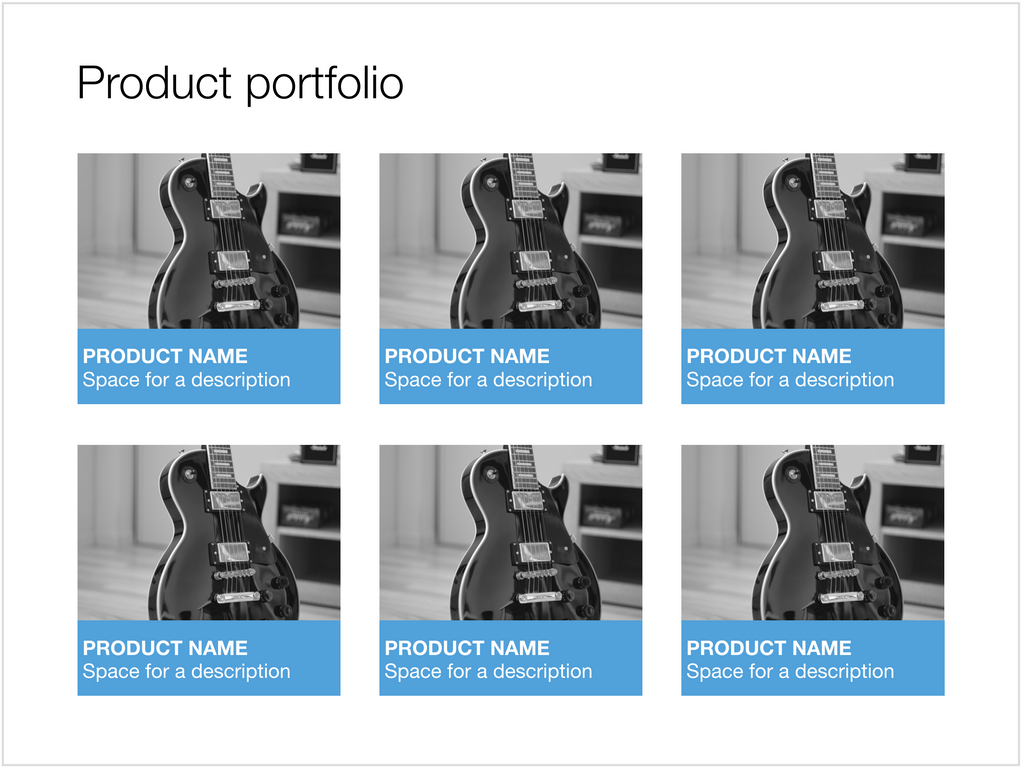Apple Keynote slide to present a portfolio