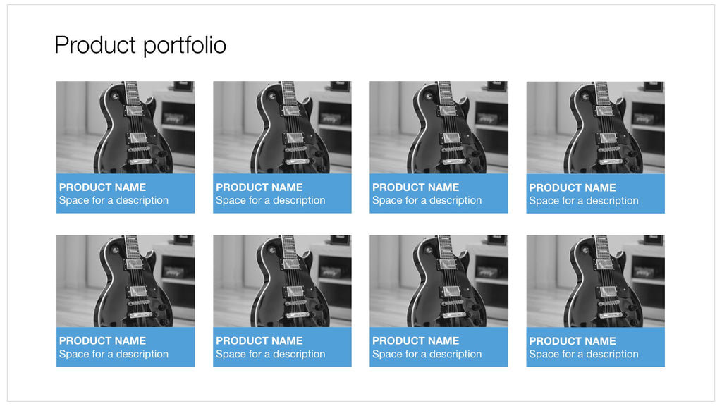 Apple Keynote slide to present a portfolio
