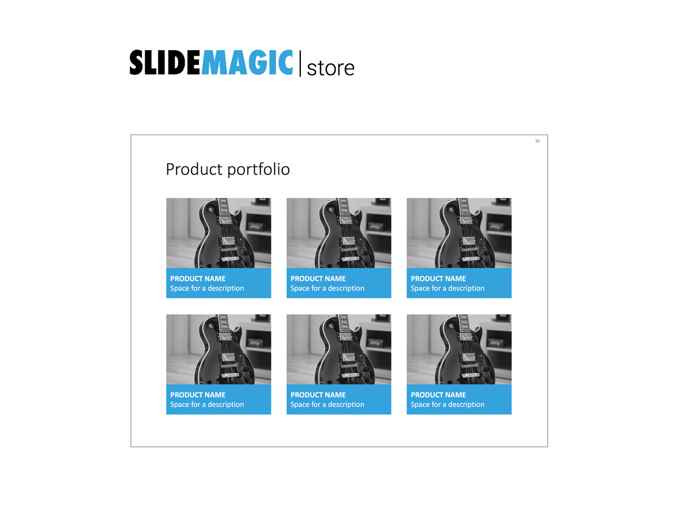 PowerPoint slide to present a portfolio