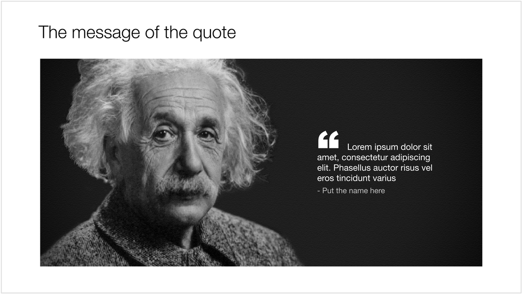 Presentation quote slide - Apple Keynote - 16:9 aspect ratio